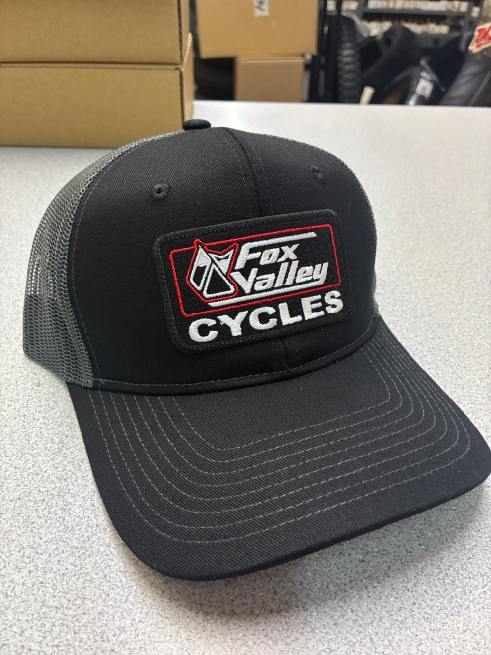 Black Fox Valley Cycles Mesh Trucker Hat